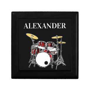 Custom Drummer Rock & Roll Drum Musician Keepsake Gift Box