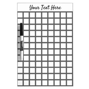 Custom Dry Erase Board with Grid Lines