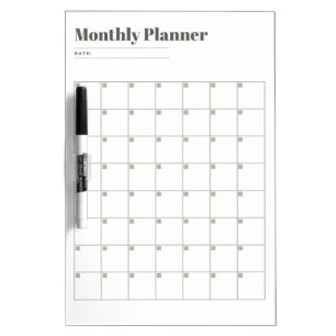 Custom Dry Erase Monthly Planner Board