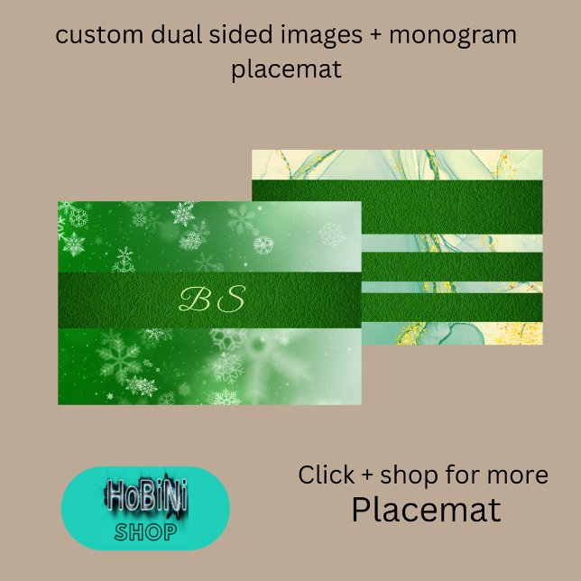 custom dual sided images + monogram placemat (custom dual sided images + monogram placemat)