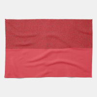 Custom Dual-Texture Tomato Red Kitchen Towel