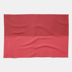 Custom Dual-Texture Tomato Red Kitchen Towel
