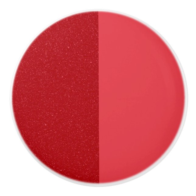 Custom Dual-Tone Tomato Red Ceramic Pull Knob (Front)