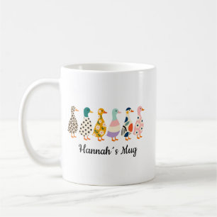 Custom Duck Family of 6 Mug with Name