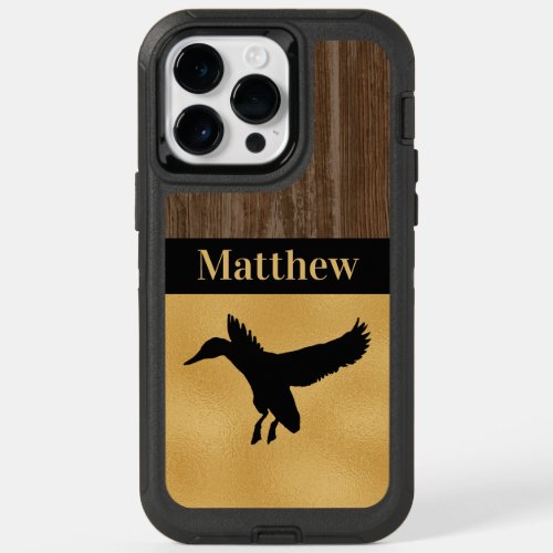 Custom Duck Hunting Rustic OtterBox iPhone 14 Pro Max Case