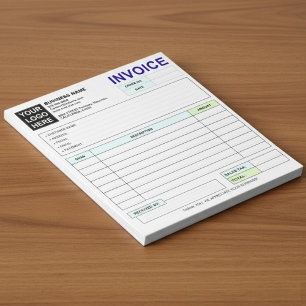 Custom Duplicate Sales Invoice Forms, Company Logo Notepad