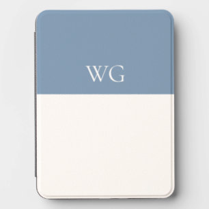 Custom Dusty Blue Initial Minimalist Design Kindle Cover