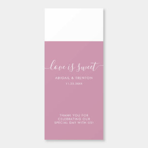 Custom Dusty Pink Wedding Candy Favor