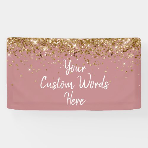 Custom Dusty Rose Gold Birthday Party Photo Booth
