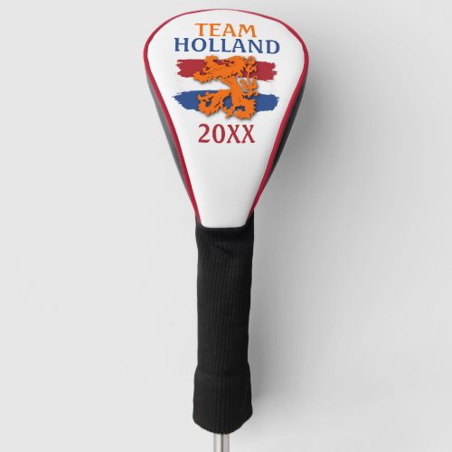 Custom Dutch Flag Orange Lion Team Holland 2024 Golf Head Cover