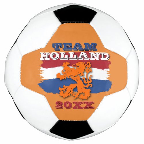 Custom Dutch Flag Orange Lion Team Holland 2024 Soccer Ball