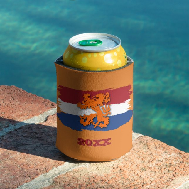 Custom Dutch Flag Orange Lion Team Holland 2026 Can Cooler (In Situ Pool)