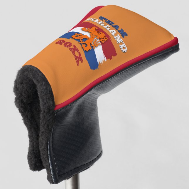 Custom Dutch Flag Orange Lion Team Holland 2026 Golf Head Cover (3/4 Front)