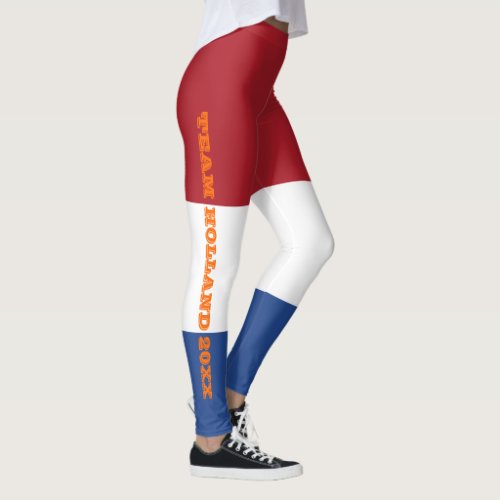 Custom Dutch Flag Team Holland 20XX Leggings