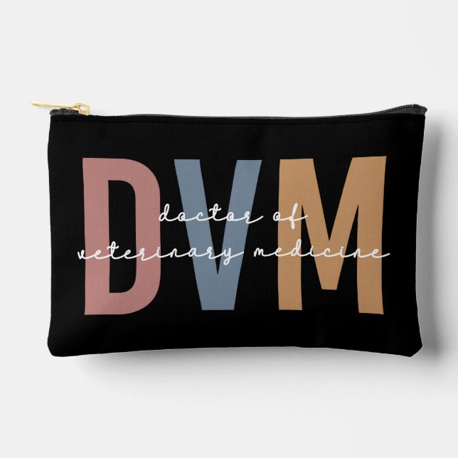 Custom DVM Doctor of Veterinary Medicine Gifts  Accessory Pouch (Front)