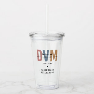 Custom DVM Doctor of Veterinary Medicine Gifts  Acrylic Tumbler