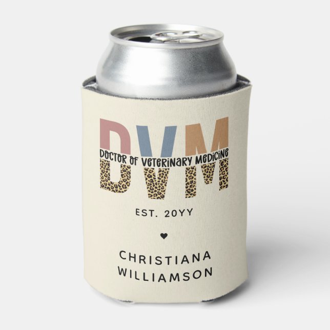 Custom DVM Doctor of Veterinary Medicine Gifts Can Cooler (Can Front)