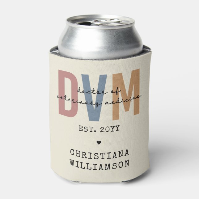 Custom DVM Doctor of Veterinary Medicine Gifts Can Cooler (Can Front)