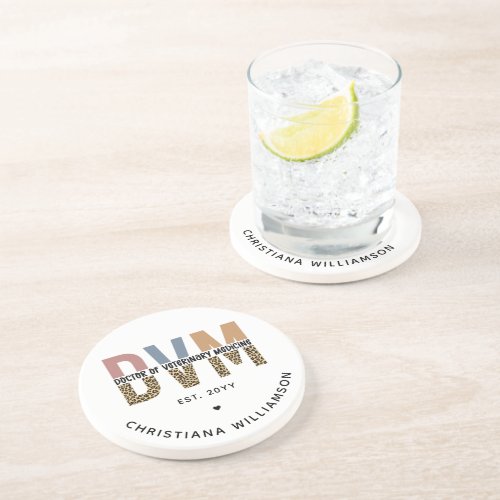 Custom DVM Doctor of Veterinary Medicine Gifts Coaster