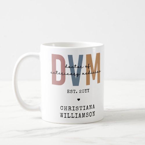 Custom DVM Doctor of Veterinary Medicine Gifts Coffee Mug