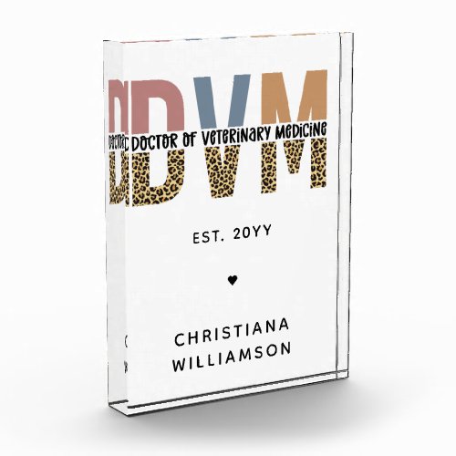 Custom DVM Doctor of Veterinary Medicine Gifts Photo Block