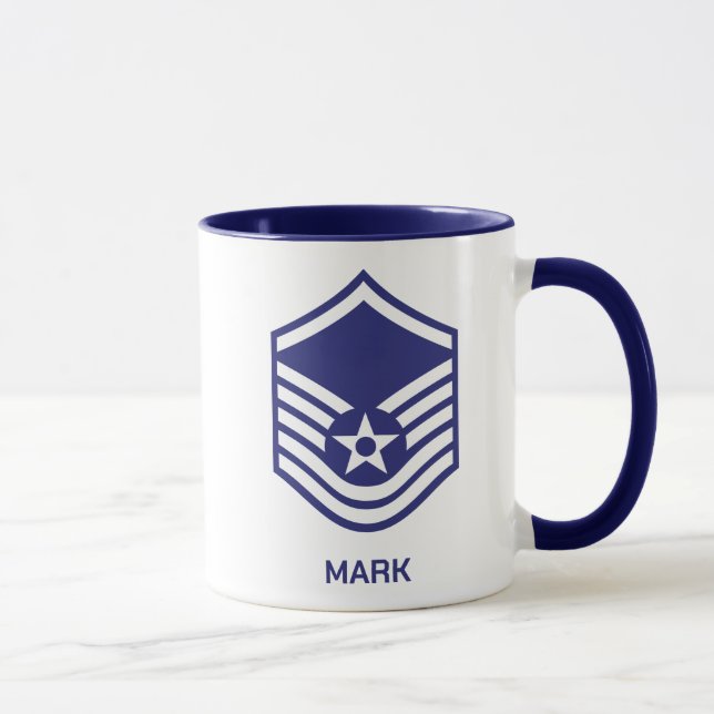 Custom E-7 Master Sergeant Rank Air Force  Mug (Right)