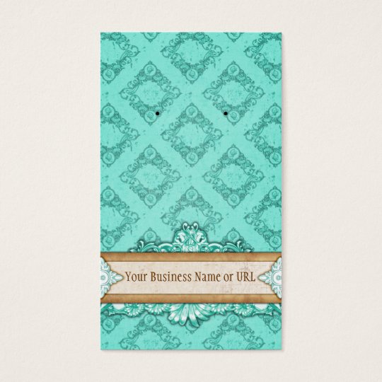 Custom Earring Card Turquoise Vintage Display Card