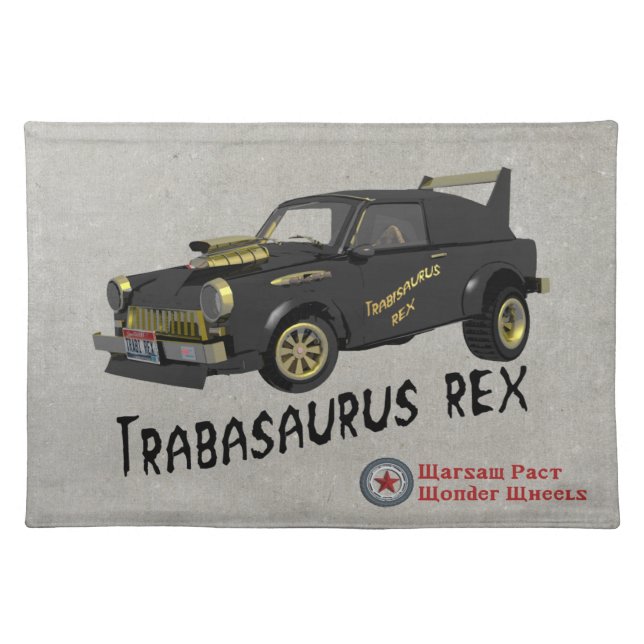Custom East German Trabant Car Cloth Placemat (Front)