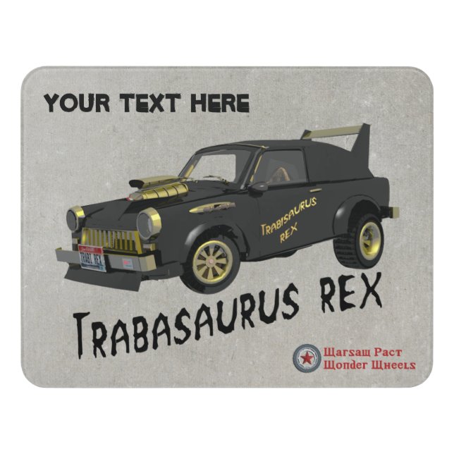 Custom East German Trabant Car Door Sign (Contemporary Front)