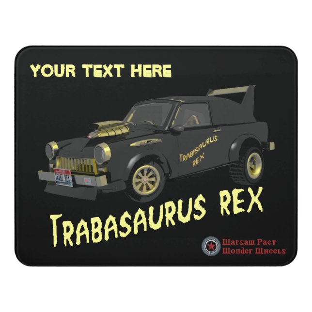 Custom East German Trabant Car Door Sign (Contemporary Front)