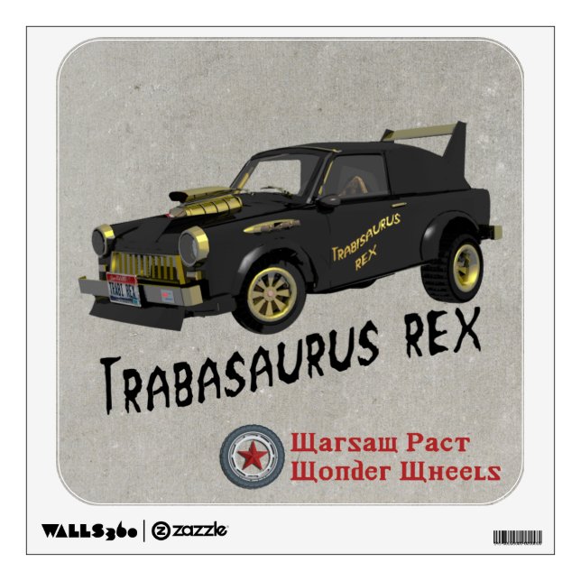 Custom East German Trabant Car Wall Sticker (Front)