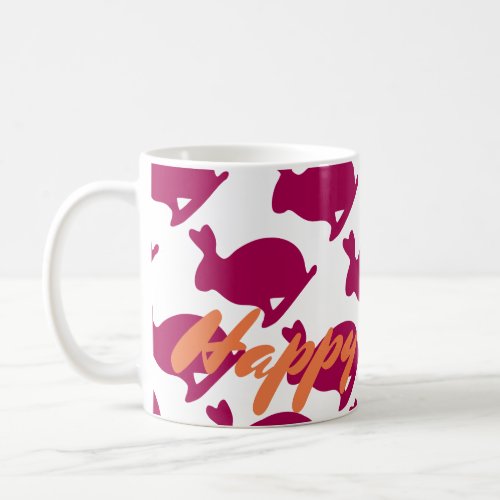 Custom Easter Bunny Rabbit Silhouette mug