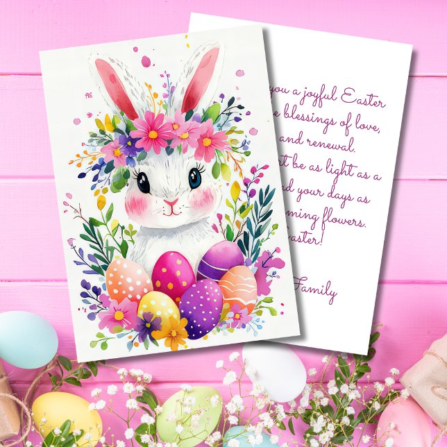 Custom Easter Card with Easter Eggs and Flowers (Creator Uploaded)