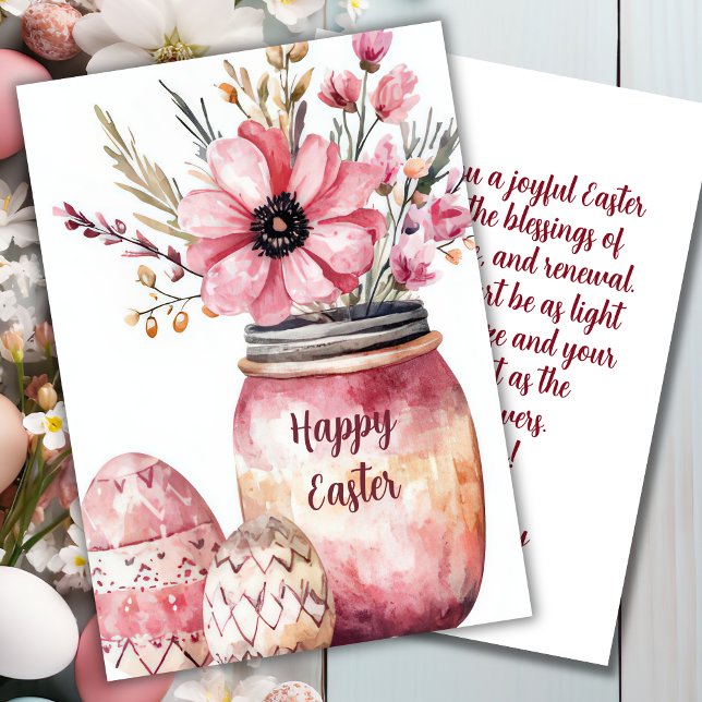 Custom Easter Card with Easter Eggs and Flowers (Creator Uploaded)