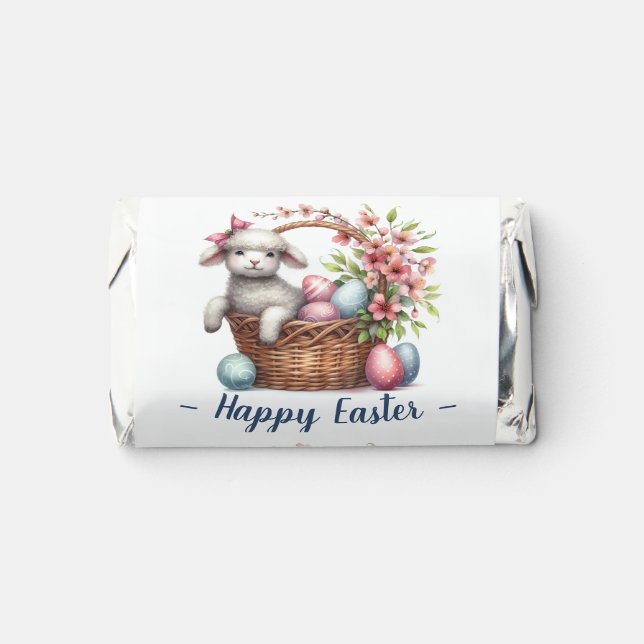 Custom Easter Lamb Floral Hershey's Miniatures (Front)