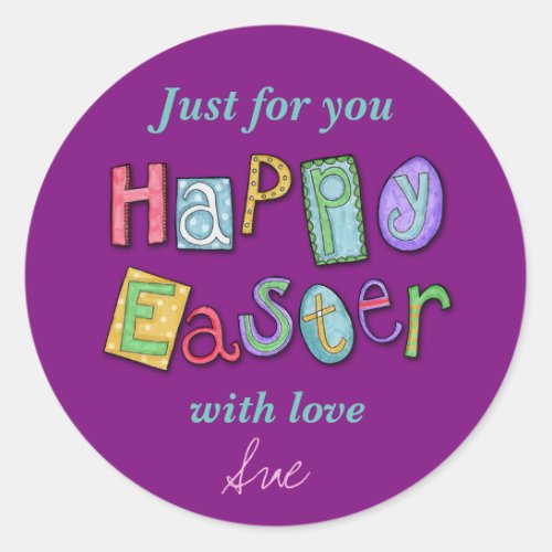 Custom Easter Treat Stickers