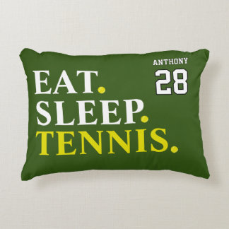 Custom Eat Sleep Tennis Accent Pillow