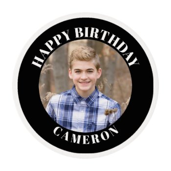 Custom Edible Frosting Birthday Cupcake Decor Edible Frosting Rounds by Team_Lawrence at Zazzle