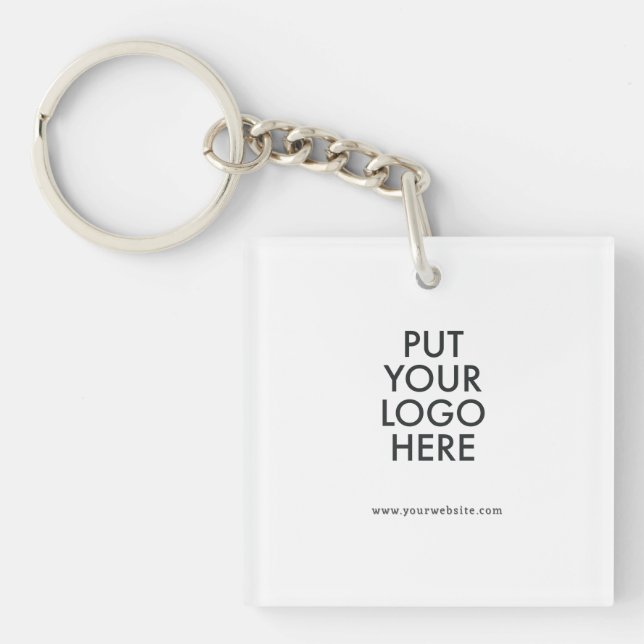 Custom, editable, branding keychain (Front)