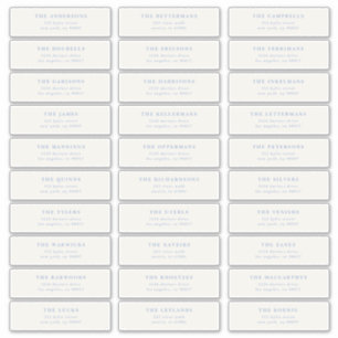 Custom Editable Individual Wedding Guest Address Sticker