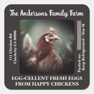 Custom Egg Carton Labels Chicken Photo Template