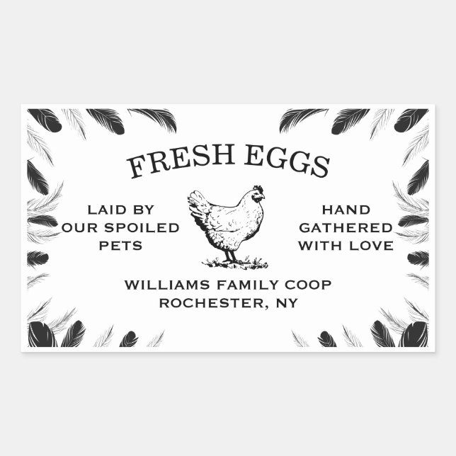 Custom Egg Carton Labels for Your Farm or Backyard (Front)