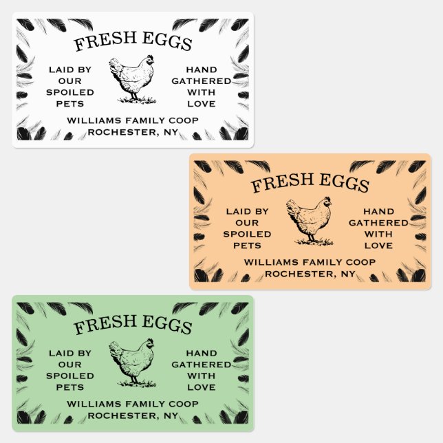 Custom Egg Carton Labels for Your Farm or Backyard (Group)