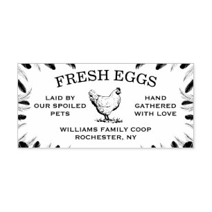 Custom Egg Carton Labels for Your Farm or Backyard Self-inking Stamp