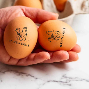 Custom Egg Wood Art Stamp