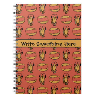 Custom Egyptian Red Yellow Crocodile Fish Tribal Notebook