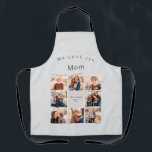 Custom Eight Photo Family Collage Love you Mom Apron<br><div class="desc">Eight Photo Family Apron.  We love you Mom.  Mother's Day.  Customize with text and photos.  Neutral.  Gift.</div>