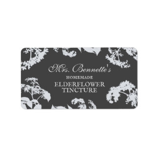 Custom Elderflower Tincture Bottle Label