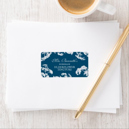 Custom Elderflower Tincture Bottle Label Zazzle