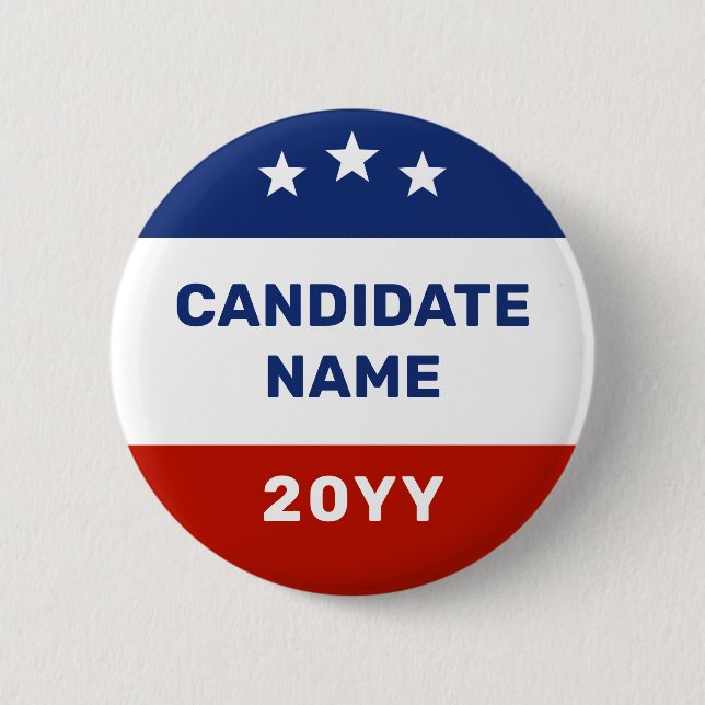 Custom  Election Campaign Gear Round Button (Front)